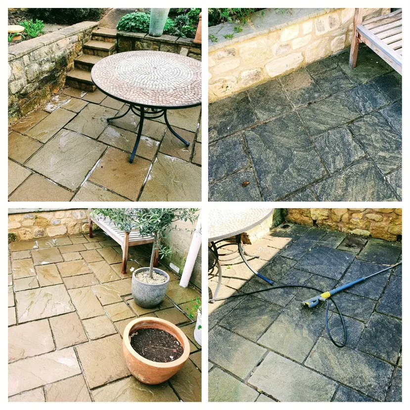 Before and after — pressure washing results for Bath customers Before and after — pressure washing results for Bath customers