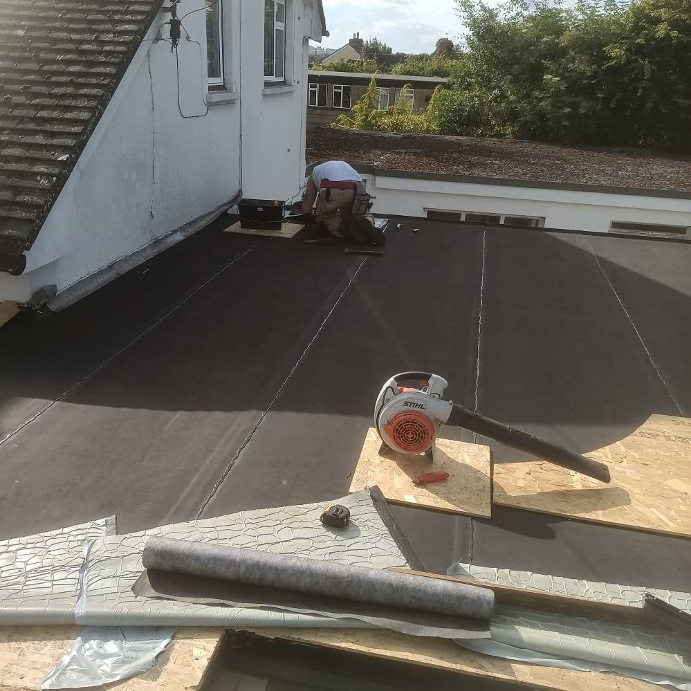 EPDM rubber roofing work