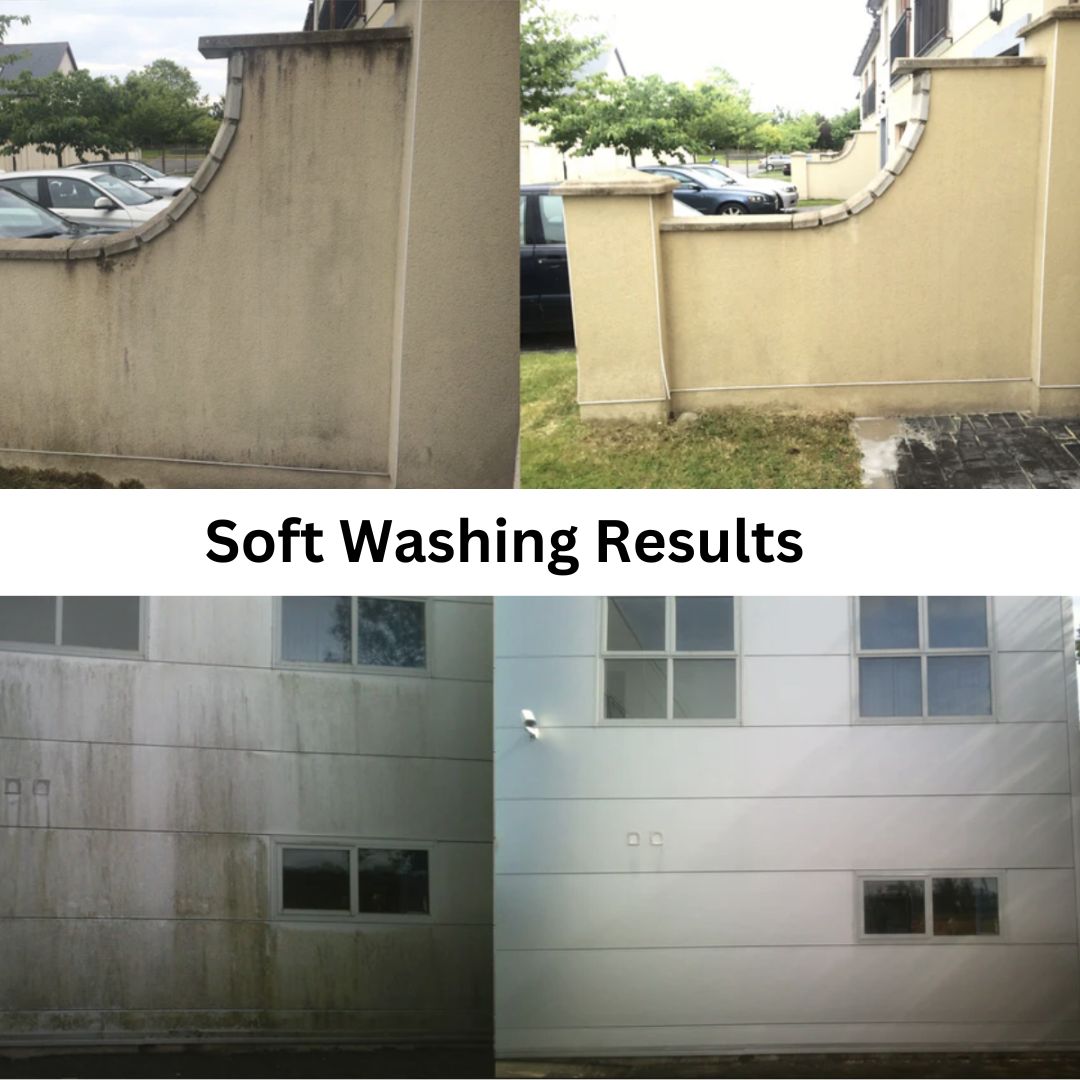 Soft washing services before and after results