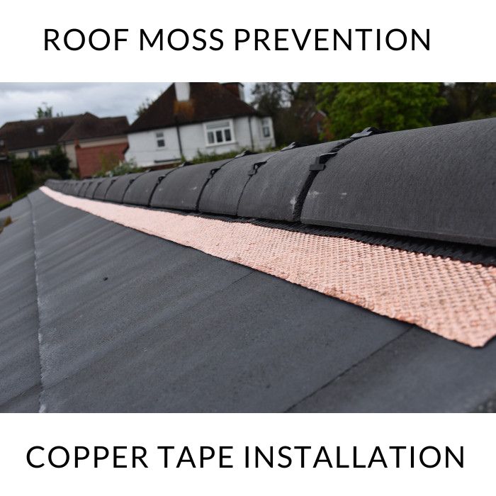 Cooper tape installation for moss prevention Chippenham