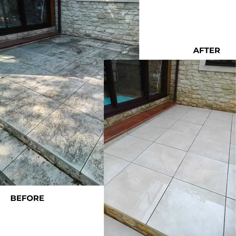Before and after patio renovation results Before and after patio renovation results