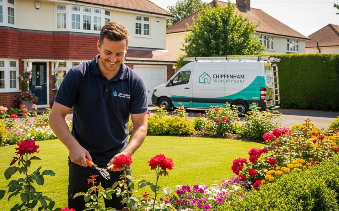 Property care service in Chippenham showcasing a maintenance provider working on a home